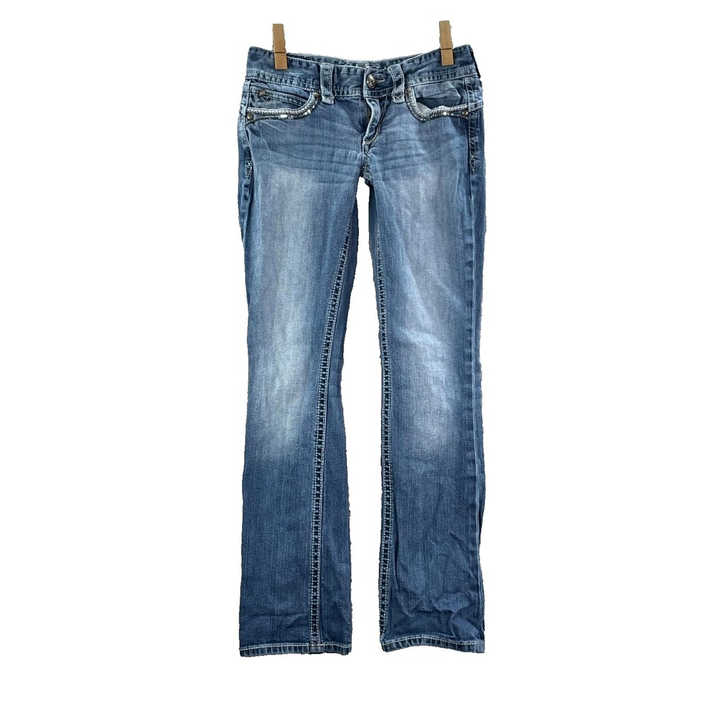 Maurices Premium Denim Jeans Womens 5/6 Reg Blue Cotton Stretch Bootcut Cowgirl‎